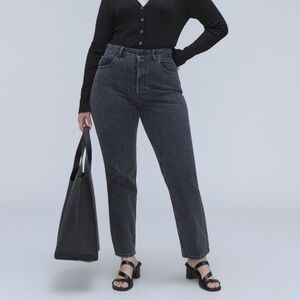 NWT Everlane The Curvy 90s Cheeky Straight Jeans Black Size 30